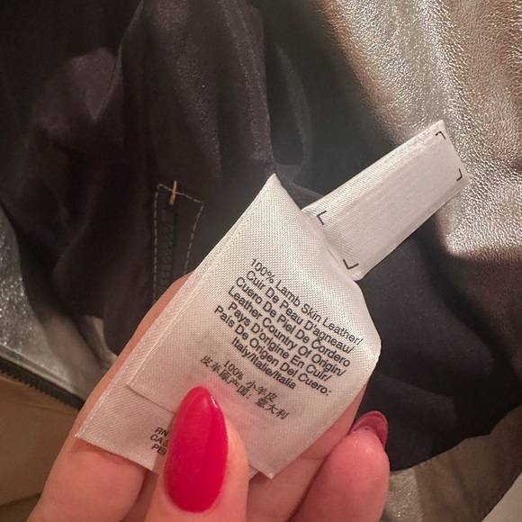 DKNY Silver leather jacket - Picture 6 of 6